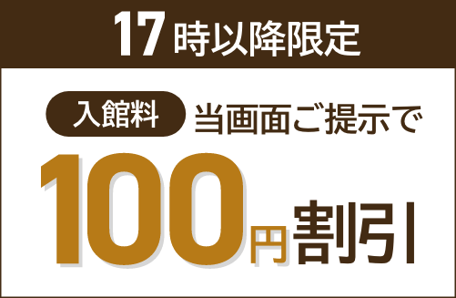 17時以降限定100円割引